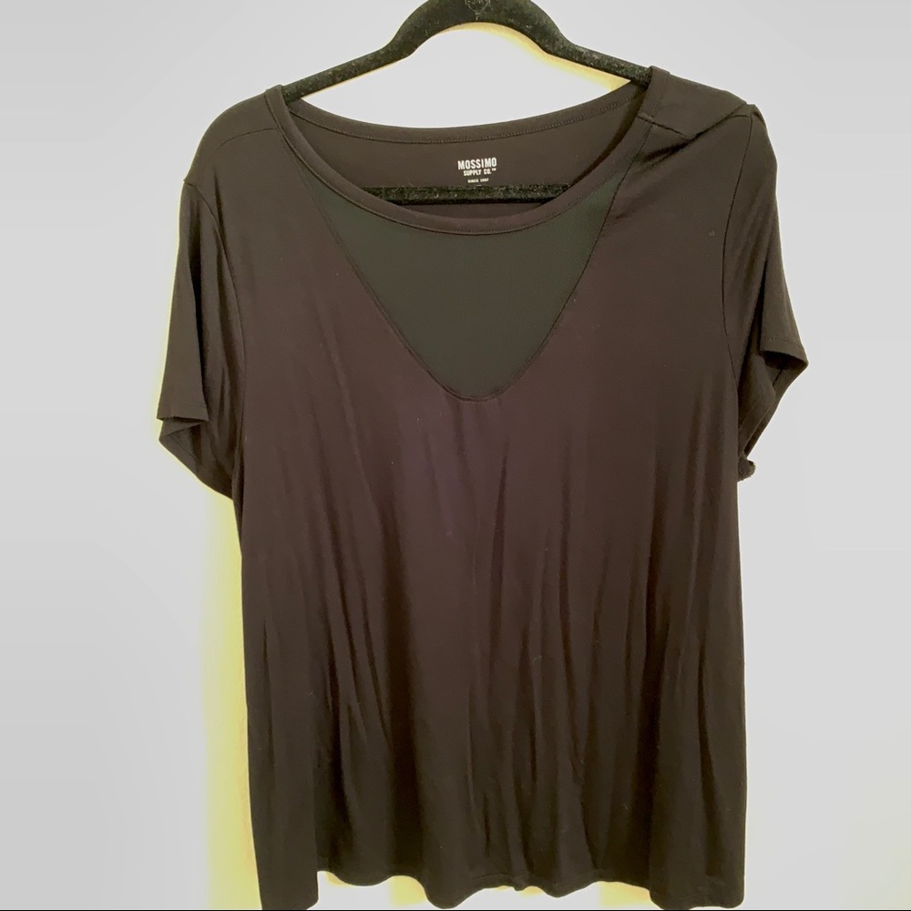 Black Top w/Mesh Chest